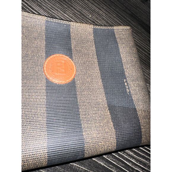 Vintage Fendi Pequin Stripe Zipper Pouch Clutch - Picture 15 of 15